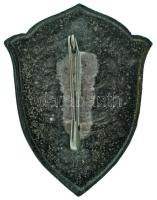 1943. "MOTESZ Budapest - Dísztorna" fém lemezjelvény (30x40mm) T:XF