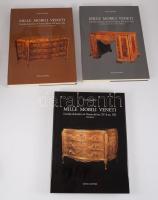 Clara Santini: Mille mobili veneti. Vol. I-III. Vol. I. L'arredo domestico in Veneto dal sec. XV al sec. XIX. Le Province di Vicenza, Treviso e Belluno.; Vol. II. L'arredo domestico in Veneto dal sec. XV al sec. XIX. Le Province di Verona, Padova e Rovigo. Vol. III. L'arredo domestico in Veneto dal sec. XV al sec. XIX. Venezia. Modena, 1999-2002, Artioli Editore. Nagy gazdag képanyaggal illusztrált szakmunka a velencei bútorművészetről. Kiadói egészvászon-kötések, kiadói papír védőborítókban, kiadói kartontokokban, jó állapotban.