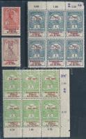 1914 Hadisegély I. 14 db bélyeg, közte 1K és 5K (32.300)
