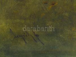 Neogrády Antal (1861-1942): Libapásztorlány. Olaj, vászon, jelezve balra lent. Apró felületi sérülés...