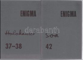 Enigma X. évf. 2003. 37-38. és XI. évf. 2004. 42. szám: "A holokauszt reprezentációja." I-II. köt. Szerk.: Turai Hedvig. Bp., 2003-2004, Meridián-2000, 204 p.; 110 p. Kiadói papírkötés.