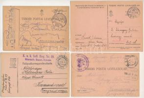 8 db RÉGI első és második világháborús tábori postai levelezőlap / 8 pre-1945 WWI K.u.K. military and WWII Hungarian military field postcards (Feldpostkarte)