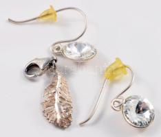 Ezüst (Ag) fülbevaló pár és függő, jelzet, bruttó 2,45g