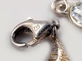 Ezüst (Ag) fülbevaló pár és függő, jelzet, bruttó 2,45g