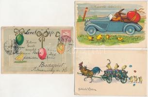 8 db RÉGI motívum képeslap: húsvéti üdvözlőlapok / 8 pre-1945 motive postcards: Easter greeting cards