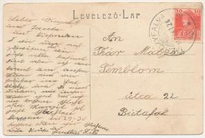 1918 Mercyfalva, Merczyfalva, Merczifalva, Carani, Mertisoara; Strassen-Ansicht, Post-Amt, Geschäft ...