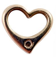 Arany (Au) medál, 14k, benne kisméretű gyémánt, bruttó 0,64g