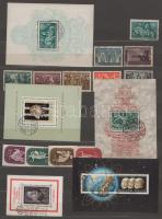 1938-1962 8 klf blokk és 4 klf blokkból kitépett bélyeg sor (43.400)