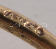 Arany (Au) fülbevaló pár, 14k, jelzett, bruttó 0,98g