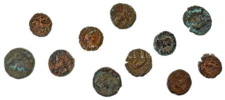 Római Birodalom 200-300 k. 11db-os vegyes egyiptomi bronz érmetétel T:F,VG Roman Empire around 200-300 11pcs mixed Egyptian bronze coin lot C:F,VG
