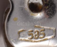 Arany (Au) fülbevaló pár, 14k, jelzett, bruttó 1,45g