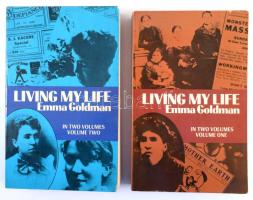 Emma Goldman: Living My Life. Vol. I-II. New York, 1970., Dover. Angol nyelven. Emma Goldman (1869-1940) litván születésű amerikai anarchista író és aktivista. Úttörő szerepe volt a 20. század első felében az észak-amerikai és európai anarchista politikafilozófia kialakításában. Kiadói papírkötés, jó állapotban.