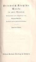 Nietzsche, Friedrich: 
Werke in zwei Banden. Ausgewählt und eingeleitet von August Messer. Band I-I...
