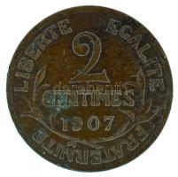 Franciaország 1907. 2c bronz T:XF kis patina France 1907. 2 Centimes bronze C:XF small patina Krause KM#841