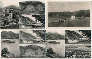 Dömös - 8 db MODERN képeslap: Duna-part, gőzhajó, látképek (Képzőművészeti Alap)