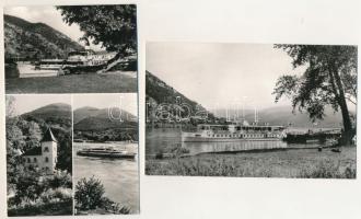 Dömös - 8 db MODERN képeslap: Duna-part, gőzhajó, látképek (Képzőművészeti Alap)