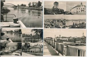 Duna-parti városok - 8 db MODERN képeslap: Dunabogdány, Dunaegyháza, Dunaföldvár, Dunaharaszti, Dunaszekcső (Képzőművészeti Alap)