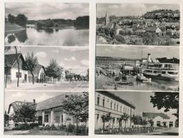 Duna-parti városok - 8 db MODERN képeslap: Dunabogdány, Dunaegyháza, Dunaföldvár, Dunaharaszti, Duna...