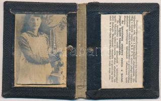 cca 1920 Budapesti Egyesített Városi Vasutak (BEVV) fényképes igazolvány