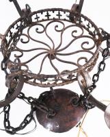 Iparművész kovácsolt vas csillár, d: 70 cm