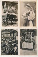 8 db RÉGI magyar folklór, népviselet képeslap / 8 pre-1945 Hungarian folklore postcards
