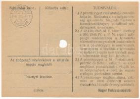 1946. 10.000AP nem kamatozó Pénztárjegy "A * 036935" "Másra át nem ruházható" &q...