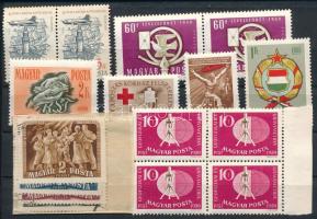 1951-1959 Kis tétel, benne sorok és összefüggések, 17 db borítékban és egy stecklapon