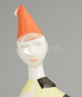 Aquincum Bohóc nagybőgővel. Terv.: Hanzély Jenő. Jelzett, hibátlan, m: 21 cm