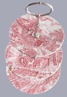 Myott Royal Mail fajansz süteményes készlet. Kínáló. 42 cm + 5 db kistányér Máz alatti festéssel, je...