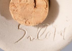 Szilágyi kos alakú só- és borsszóró pár, jelzett, m: 12 cm alatt