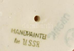 Gzhel 2 darab figura, jelzett, hibátlan, m: 10,5 cm