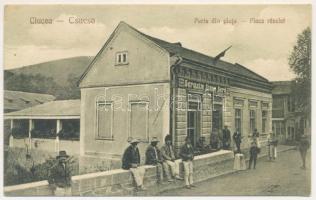 Csucsa, Ciucea; Parte din piata / Piac részlet, Simon Gerő üzlete és saját kiadása / market, street view, publisher's shop (EK)