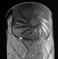 7 db-os kristály vizes pohár készlet, hibátlan 14 cm