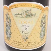 1988 Evinor tokaji 5 puttonyos tokaji aszú, bontatlan palack, édes fehér desszertbor, 12%, 0,5l