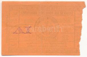 1931 k. Szeged 28 aranyfillér értékű közúti hídvám bárca, "B 860", hátoldalán 'IV&quo...