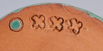 Méztartó, mázas kerámia, jelzett, hibátlan 17 cm