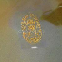 Zsolnay eozin mázas kaspó. Terv.:Kovács István, belül mázrepedésekkel, hibátlan, m:12,5 cm, d: 16,5 ...