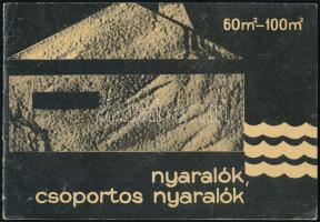 cca 1965 Nyaralók - csoportos nyaralók, az ÉM Építésügyi Tájékoztatási Központ kiadványa, kiadói tűzött papírkötés, kissé kopott borítóval, 12 sztl. lev.