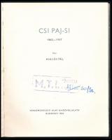 Miklós Pál: Csi Paj-si. 1862-1957. A művészet kiskönyvtára XXXIII. Bp., 1962., Képzőművészeti Alap. ...