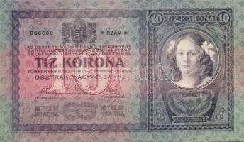 1904. 10K (2x) Csak egy szám különbséggel azonos szériából T:I
