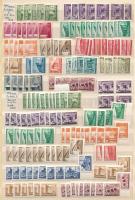 1951/1953 Épületek (I.) összeállítás, benne kis és nagy képméretű bélyegek, kétoldalas A4-es berakólapon