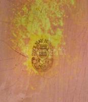 Zsolnay kisplasztika - bivaly. Többszínű eozin mázakkal fedett öntött finomfajansz. Jelzett, hibátla...