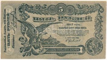 Orosz Birodalom / Odessza 1917. 5R T:VG Russian Empire / Odessa 1917. 5 Rubel C:VG Krause P#S335