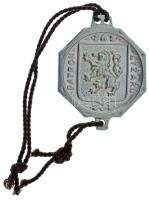 Csehszlovákia 1970 k. "Patron Lyžařů (A síelők védőszentje) / ULLR" nyolcszögletű Al medál (31x31mm) T:AU Czechoslovakia cca. 1970. "Patron Lyžařů (Patron of Skiers) / ULLR" octagonal Al medal (31x31mm) C:AU