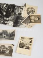 Vegyes fotó tétel: cserkészek, egyenruhások, színészek, ágyú, stb., összesen 19 db, változó méretben...
