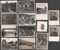 cca 1940-1947 Cserkész fotó tétel, 13 db, vegyes állapotban, 6x9 cm körül