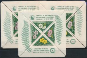 1958 FIP (I.) - Virág (I.) 3 db blokk (33.000)