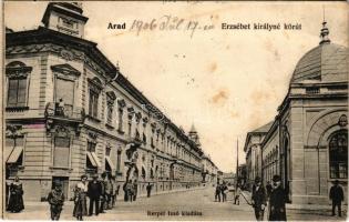 Arad, Erzsébet királyné körút. Kerpel Izsó kiadása / street (fl)
