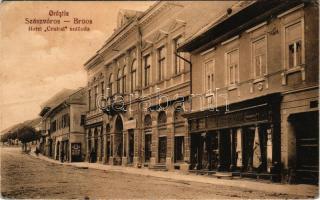 1927 Szászváros, Broos, Orastie; Központi szálloda, Widmann és Lewitzky üzlete / Hotel Central, shop (EB)