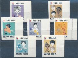 1963 Vöröskereszt V. vágott ívszéli sor (1Ft törés / fold)